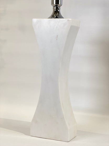 Hourglass Table Lamp - White