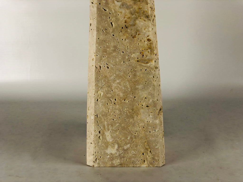 Slanted Grazed Travertine Table Lamp