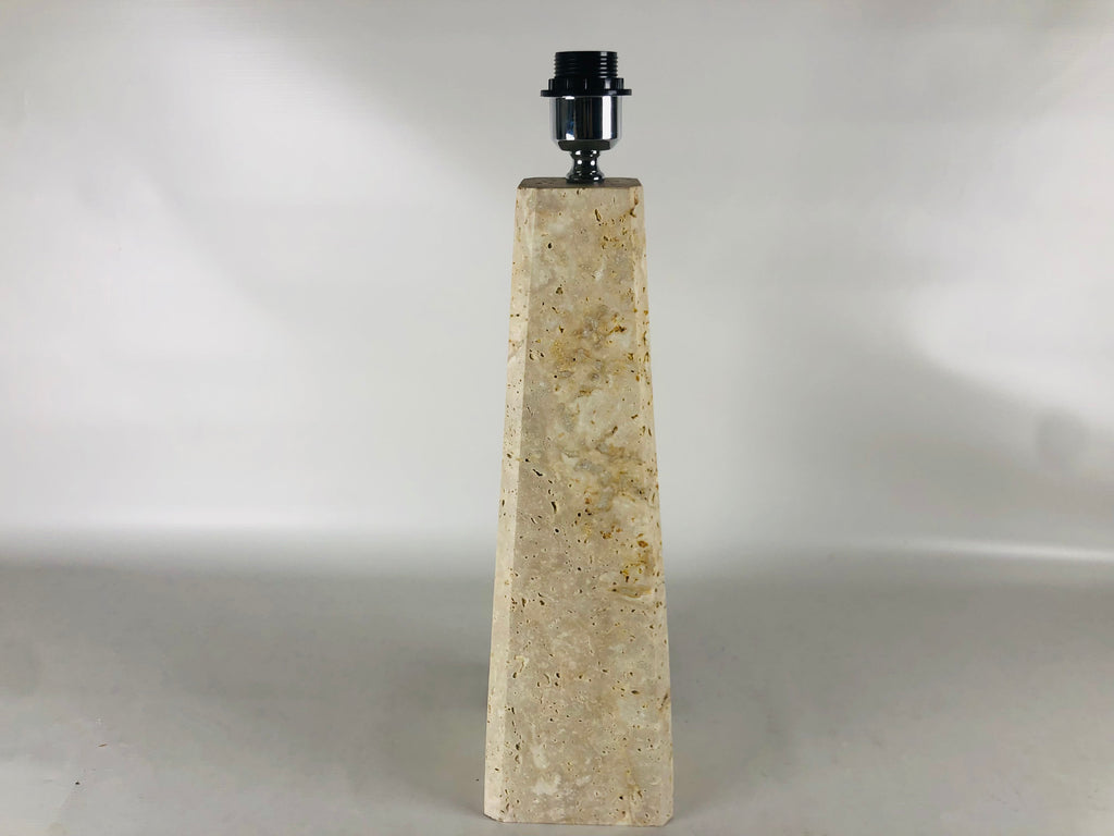 Slanted Grazed Travertine Table Lamp