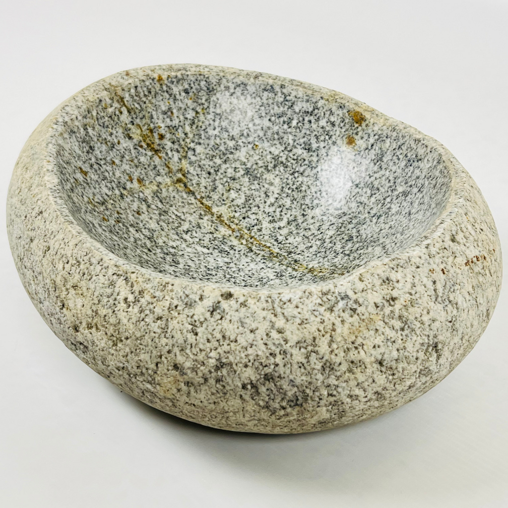 Checked River Stone Serving Bowl