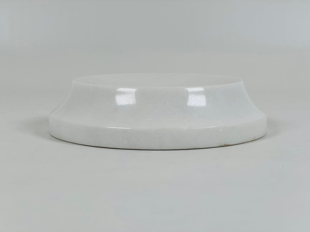 Crater White Opaque Soap Dish