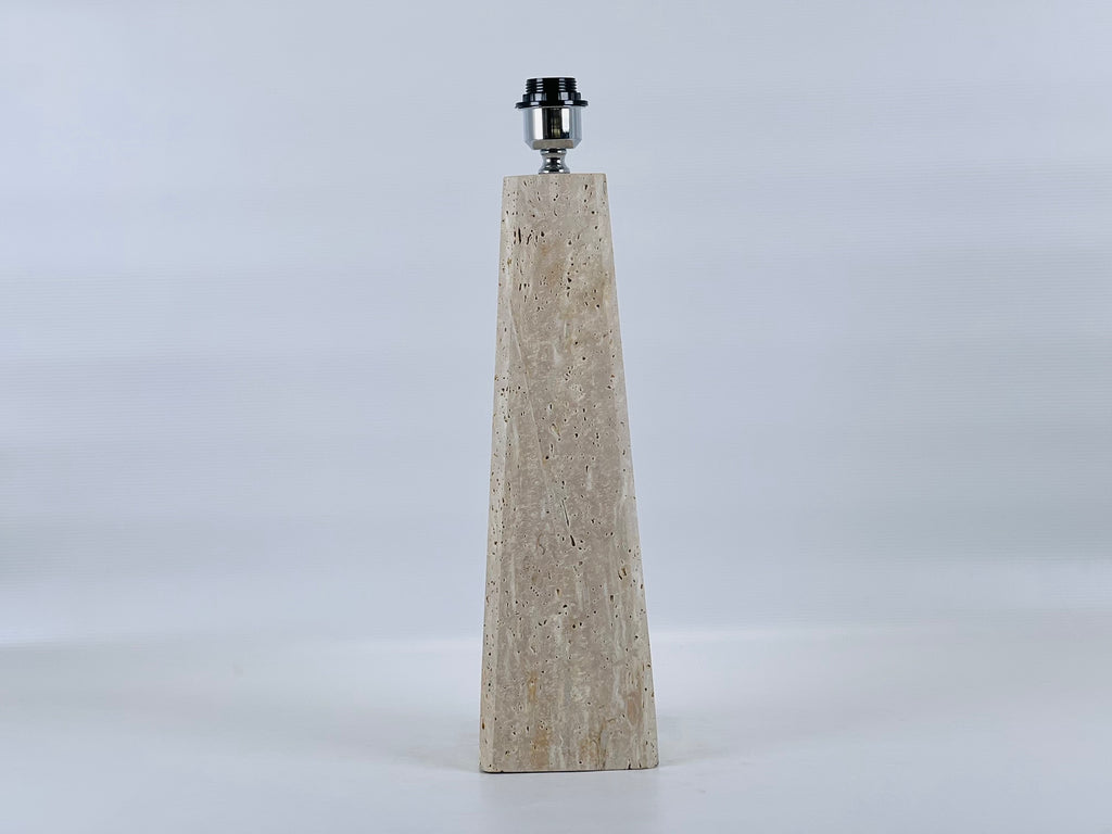 Slanted Grazed Travertine Table Lamp