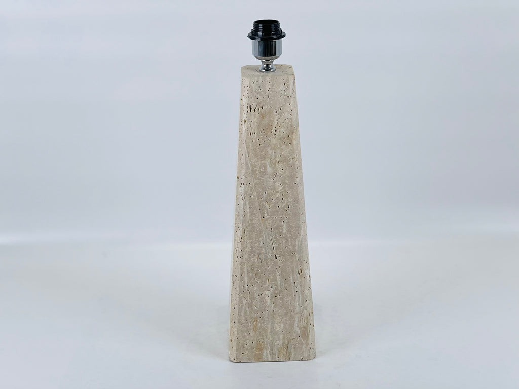 Slanted Grazed Travertine Table Lamp