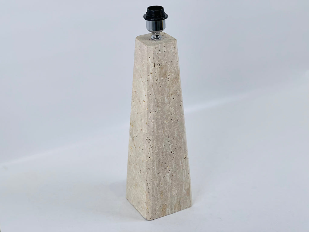 Slanted Grazed Travertine Table Lamp