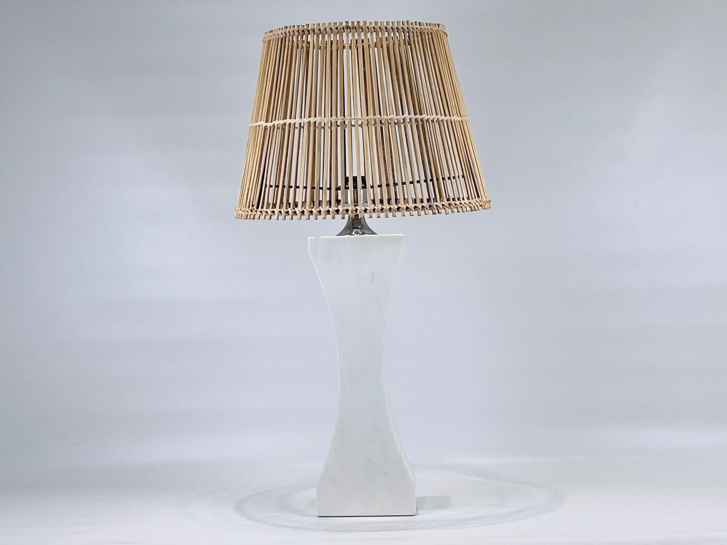 Hourglass Table Lamp - White