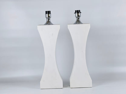 Hourglass Table Lamp - White