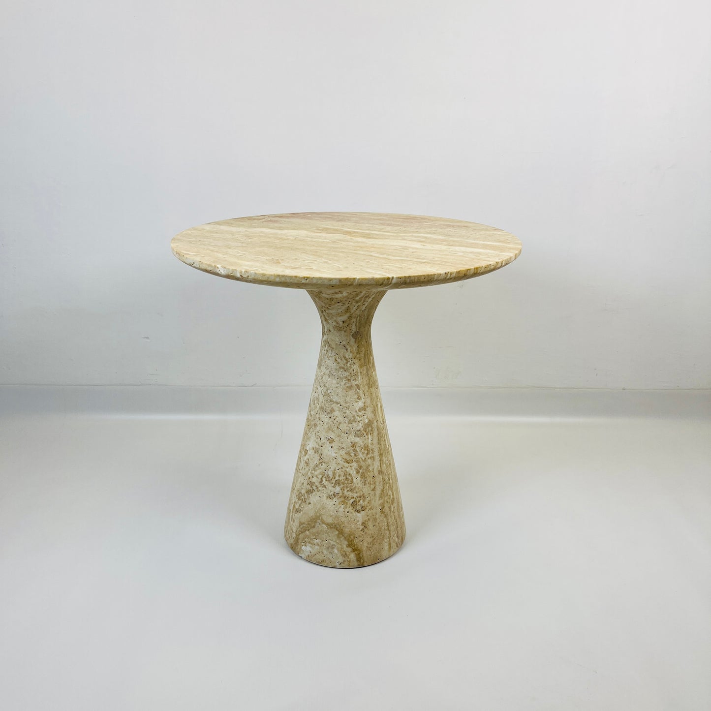 Minimalist Travertine Side Table