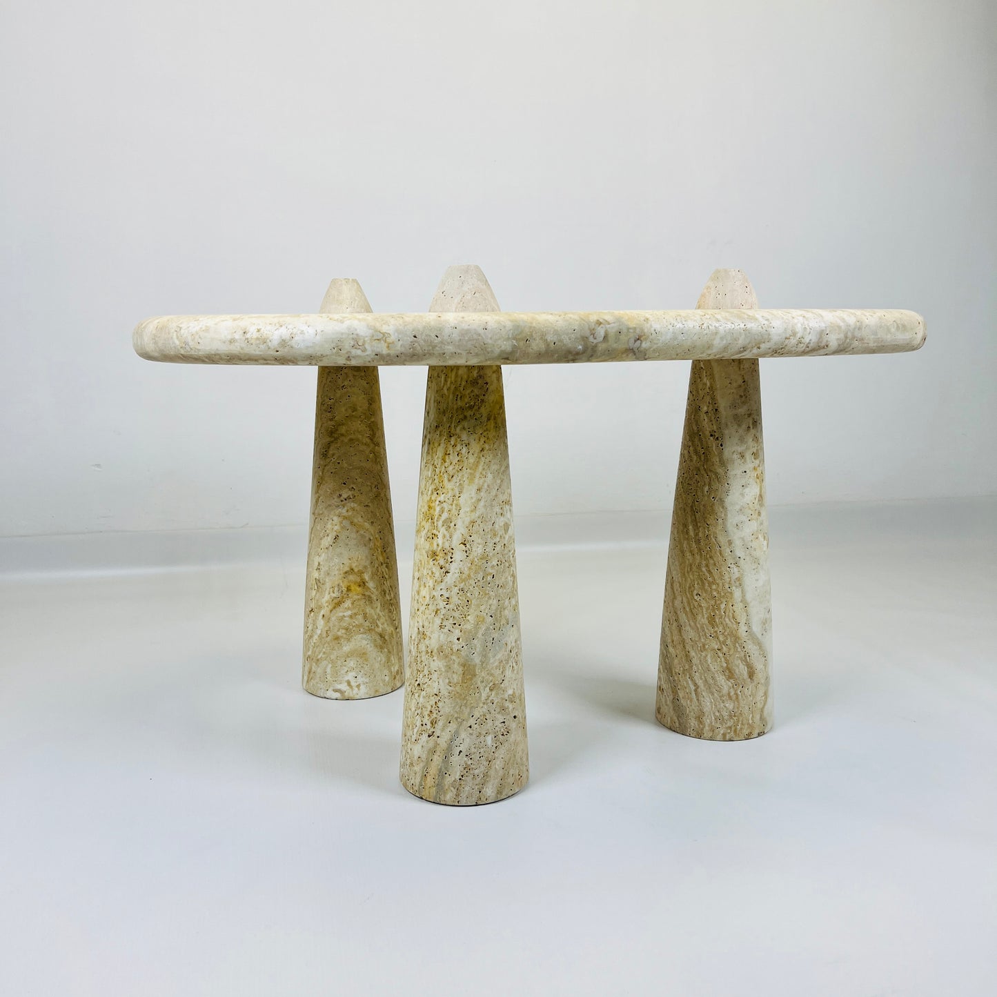 Three Horned Side Table - Travertine