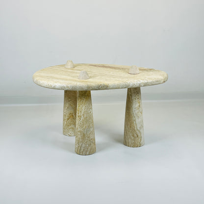Three Horned Side Table - Travertine