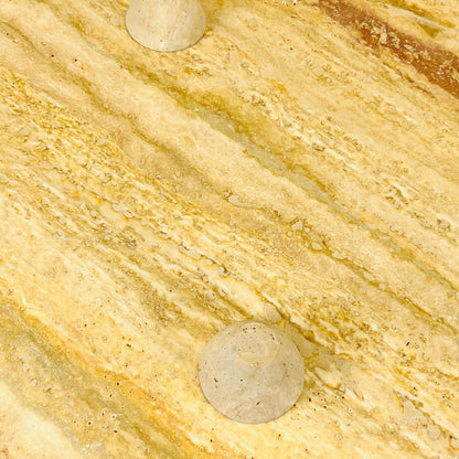 Three Horned Side Table - Travertine