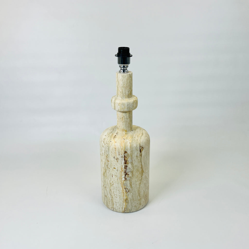 Bottled Bottom Marked Travertine Lamp