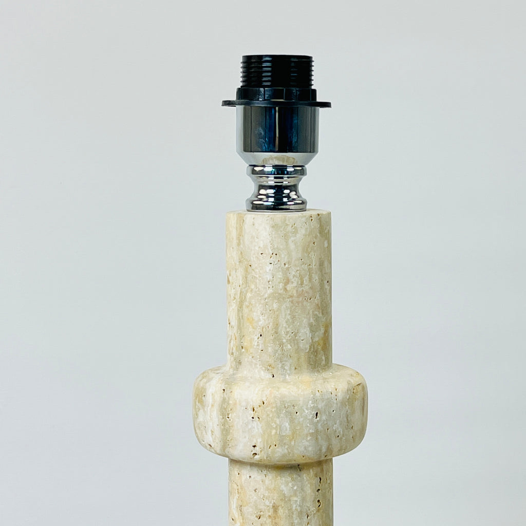 Bottled Bottom Marked Travertine Lamp