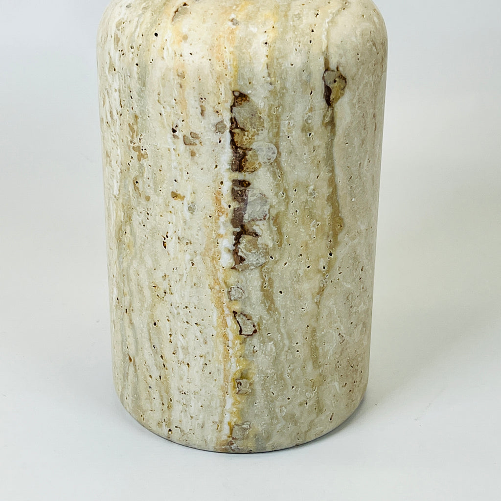 Bottled Bottom Marked Travertine Lamp