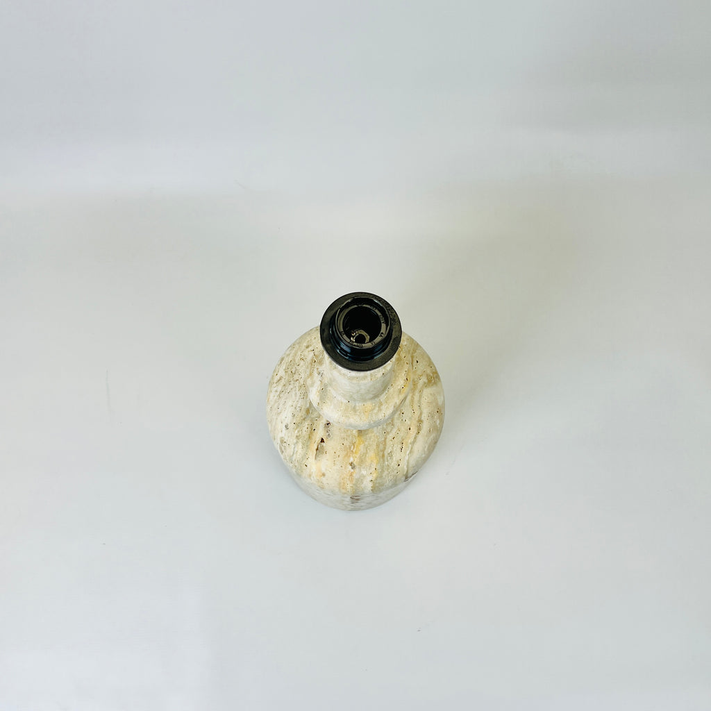 Bottled Bottom Marked Travertine Lamp