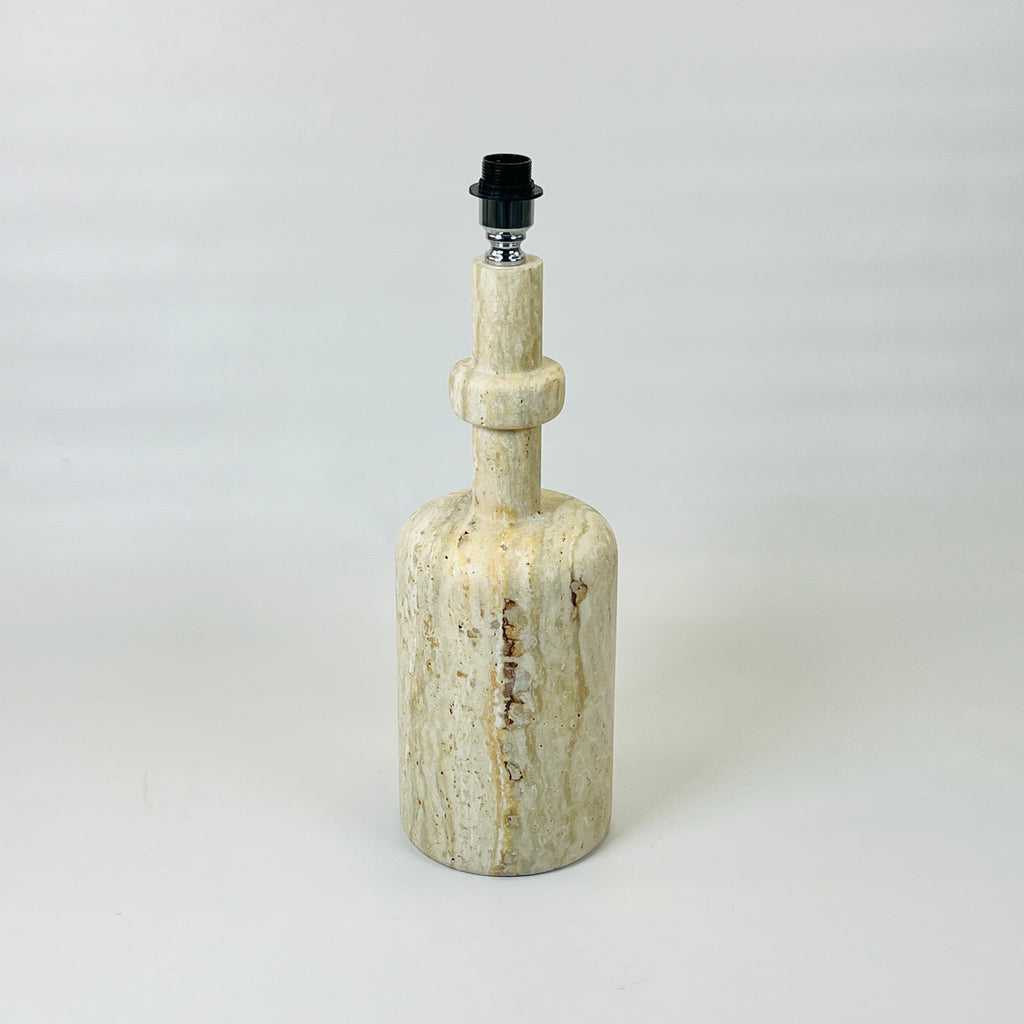 Bottled Bottom Marked Travertine Lamp