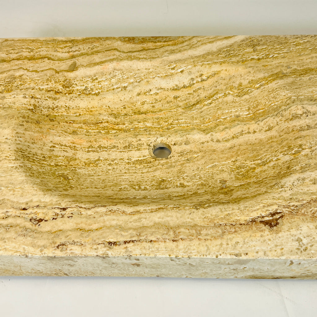 Rectangle Sand Grazed Marble Sink