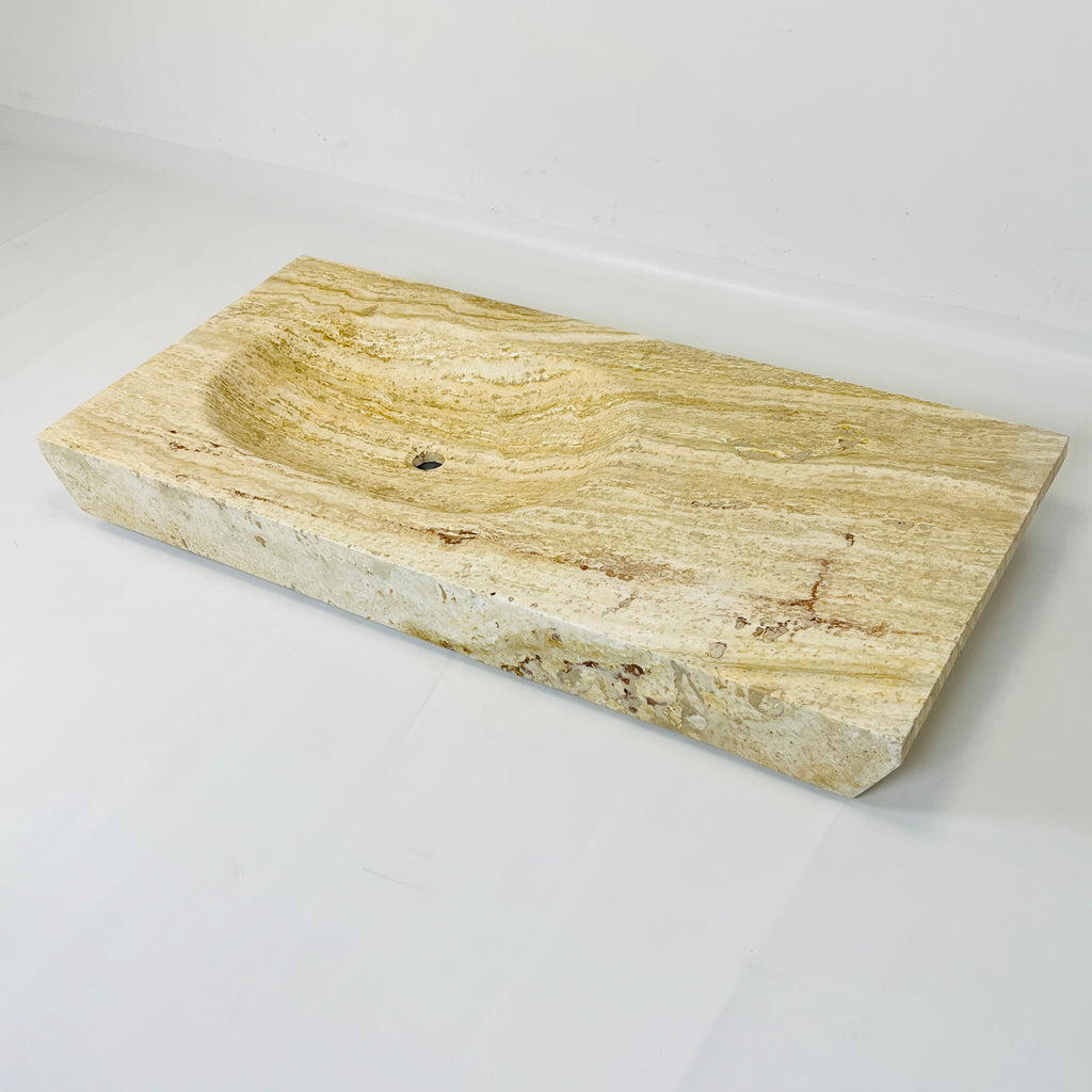 Rectangle Sand Grazed Marble Sink