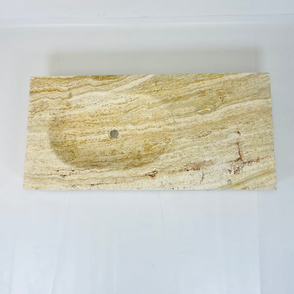 Rectangle Sand Grazed Marble Sink