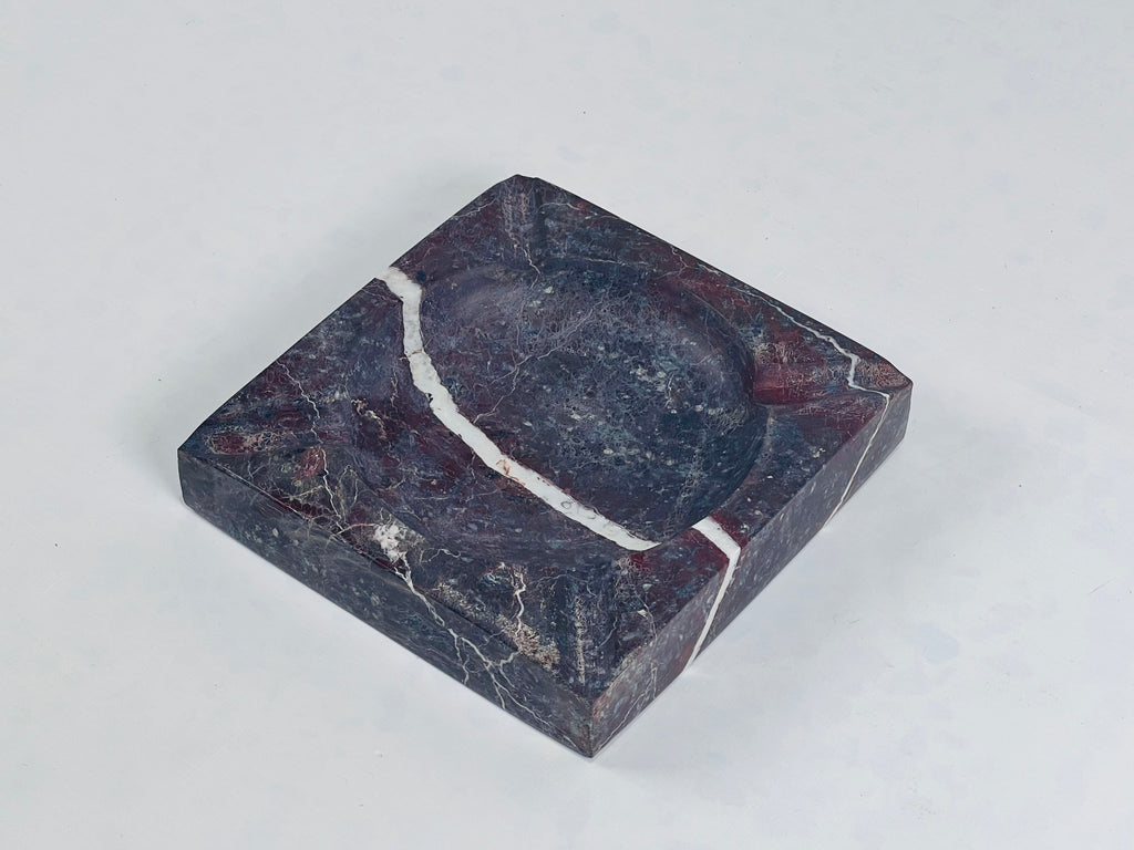 Marble Burgundy Square Ash Tray