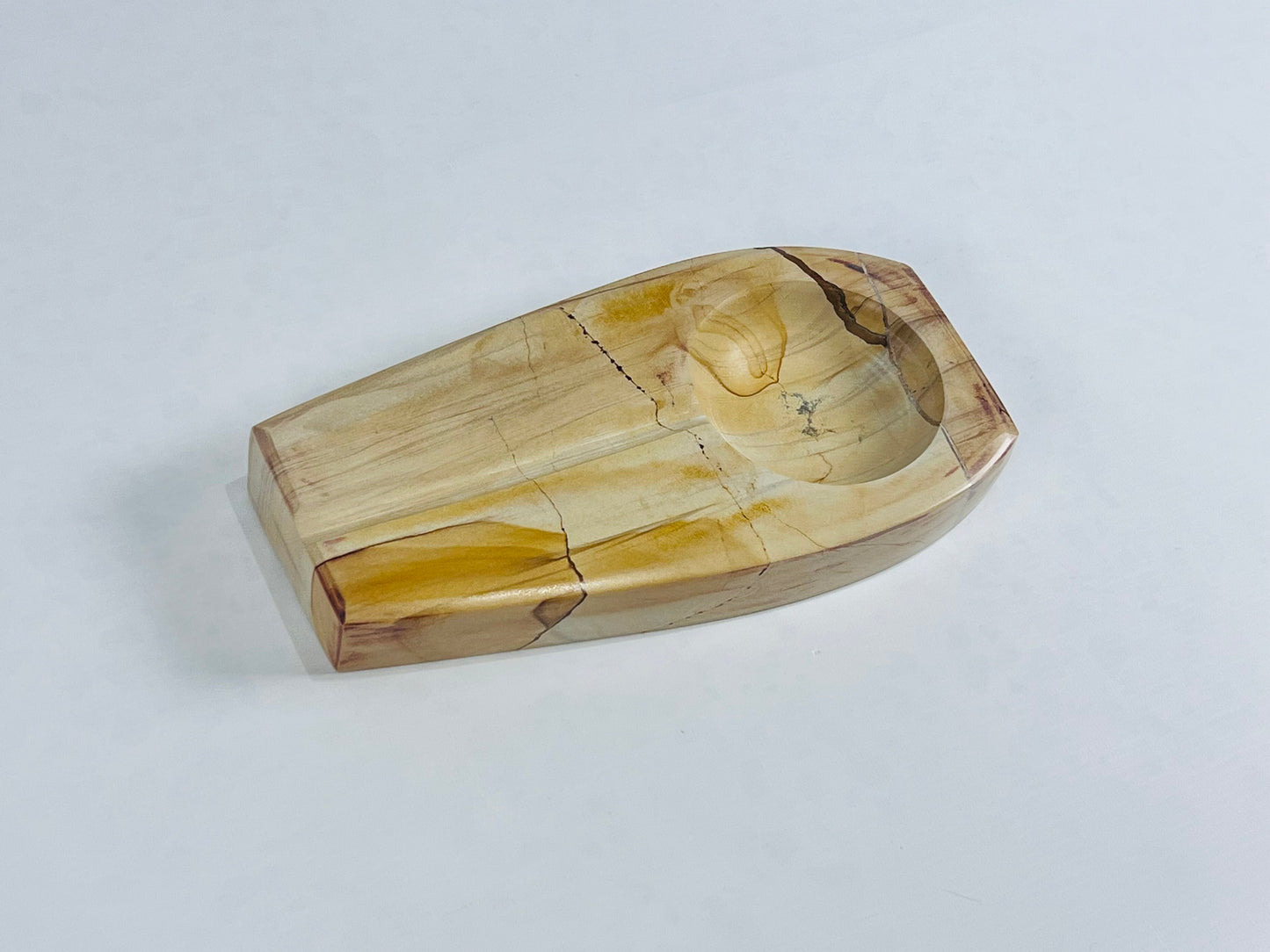 Marble Bark Ash Tray - Beige