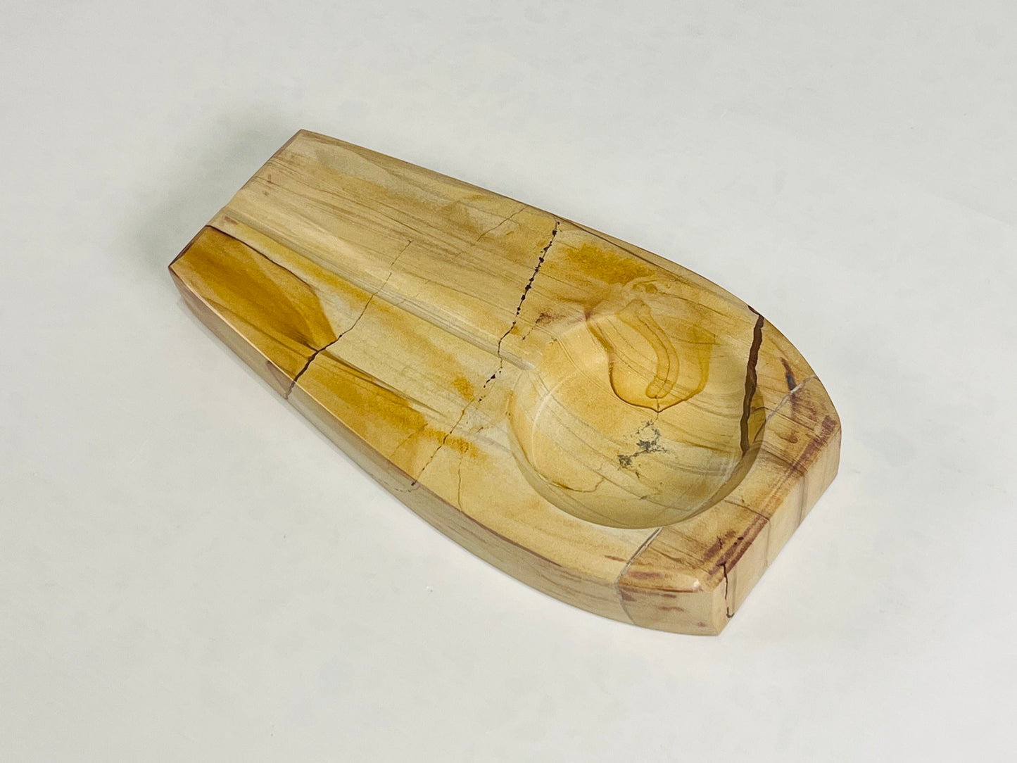 Marble Bark Ash Tray - Beige