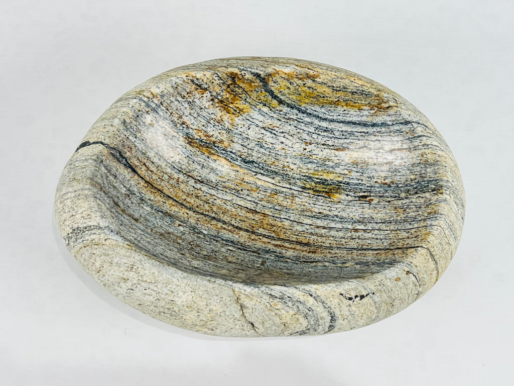 Rippled River Stone Bowl