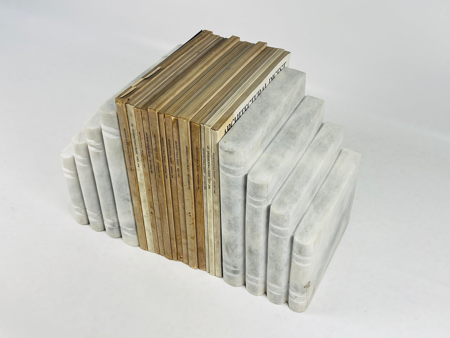 Scholar's Stack Bookends Pair - Gray