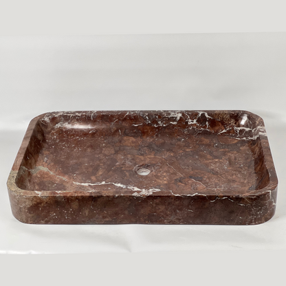 Arced Renctangle Sink - Burgundy