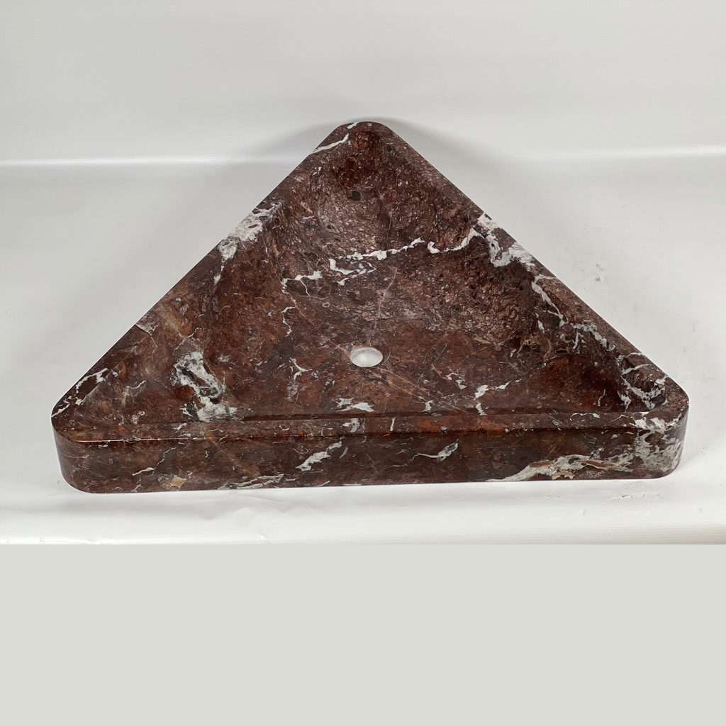 Crimson Triangle Marble Sink