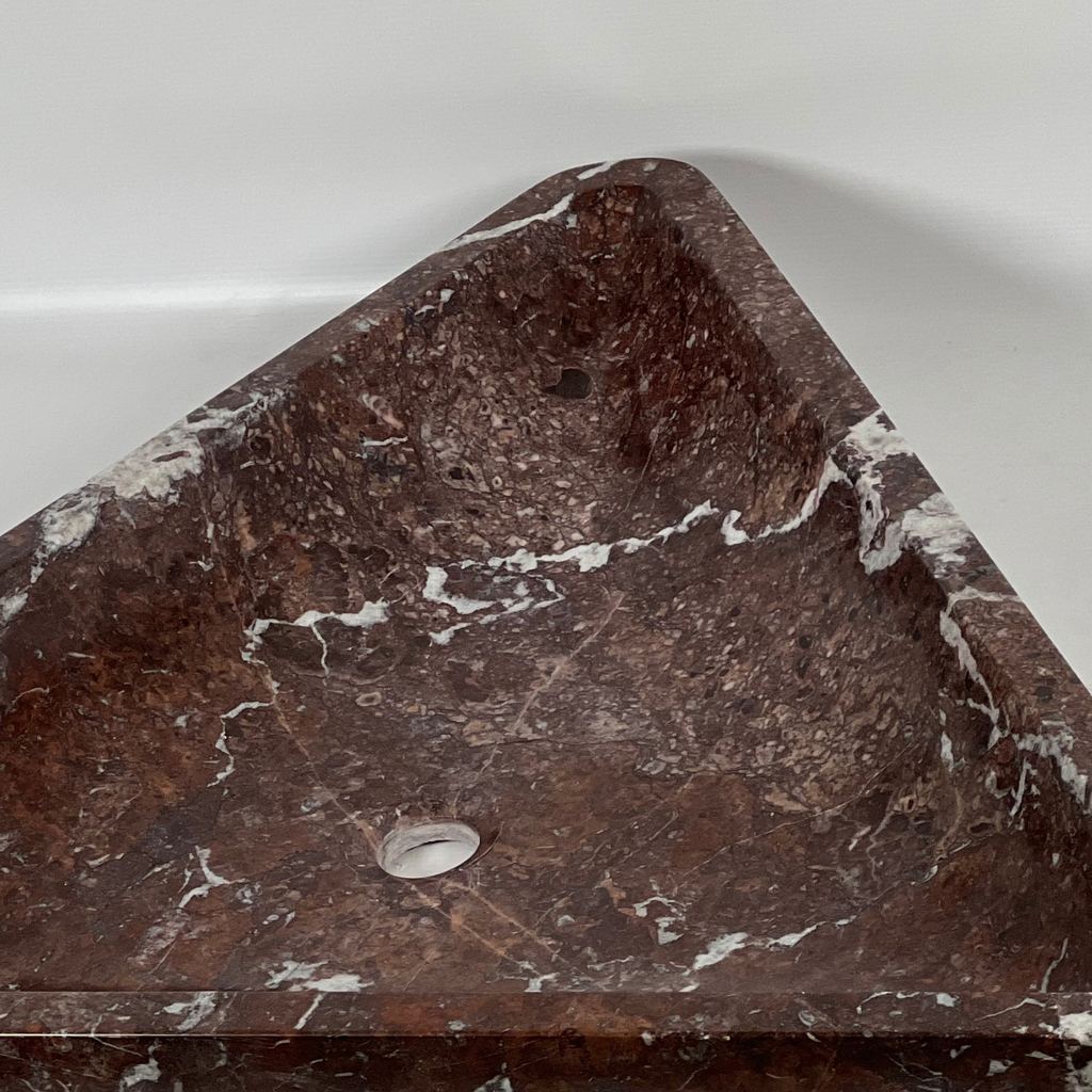 Crimson Triangle Marble Sink