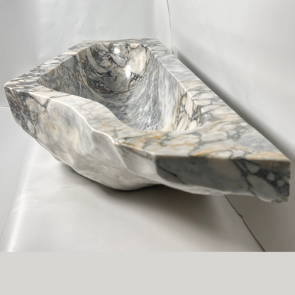 Veined Raw Marble Sink - Green Commando