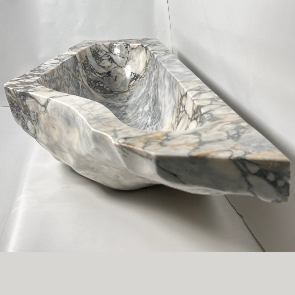 Veined Raw Marble Sink