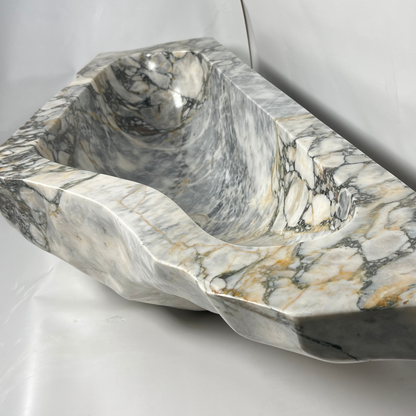 Veined Raw Marble Sink - Green Commando