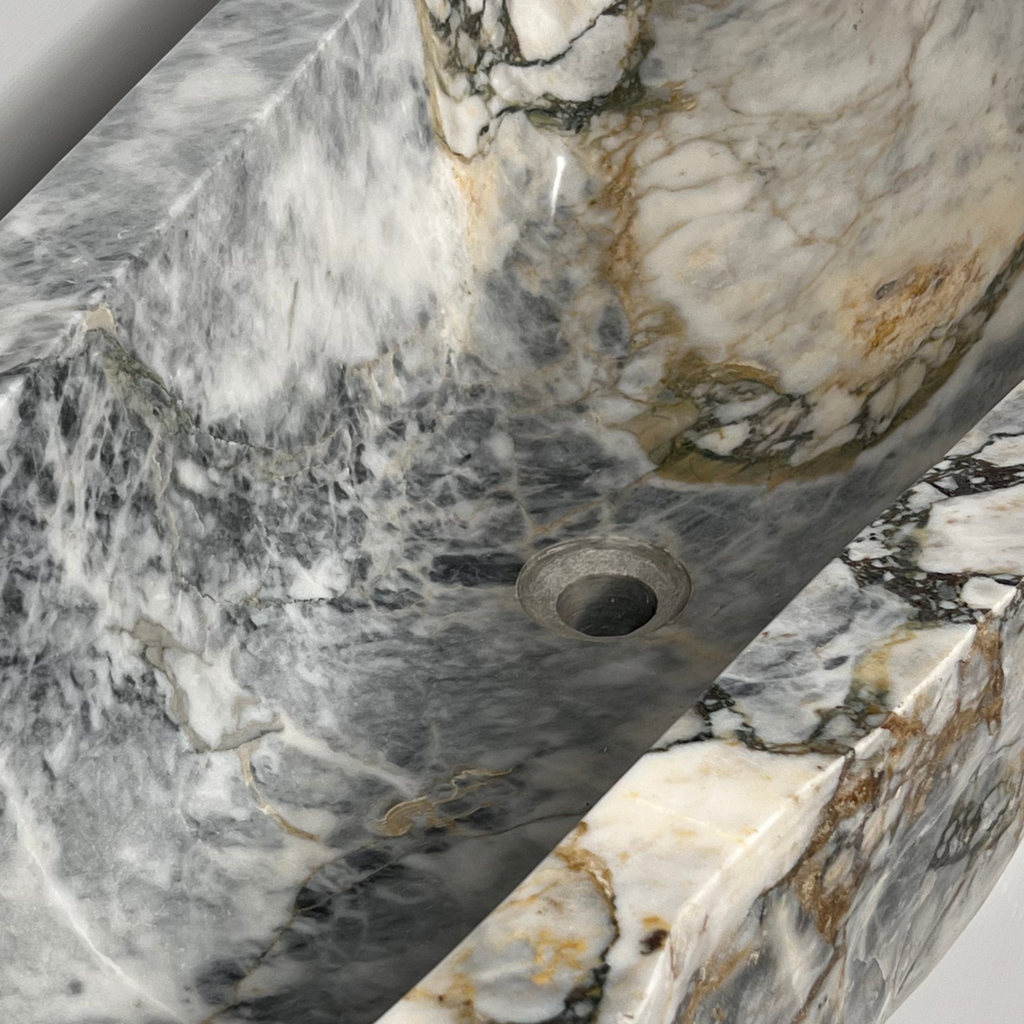 Veined Raw Marble Sink