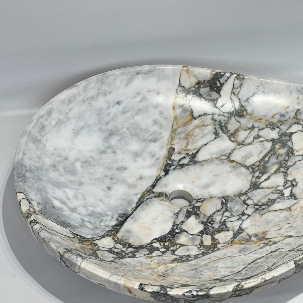 Veined Teardrop  Marble Sink