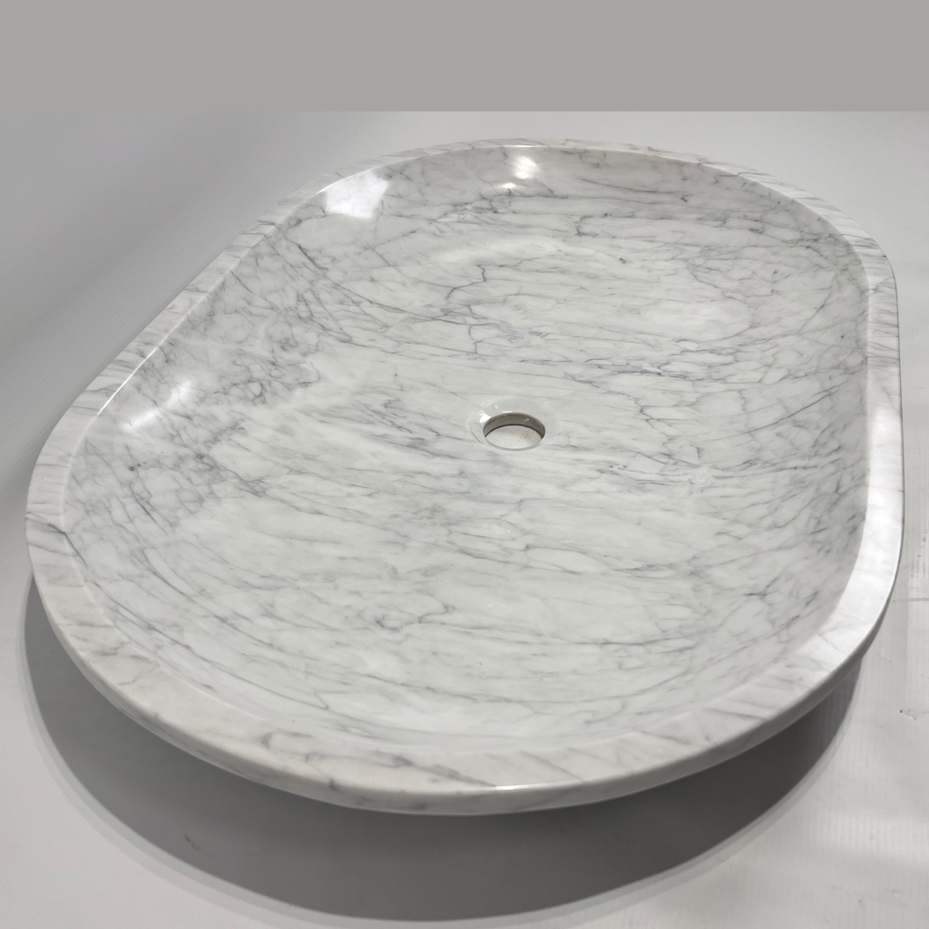 Oval Smoky Grey Marble Sink