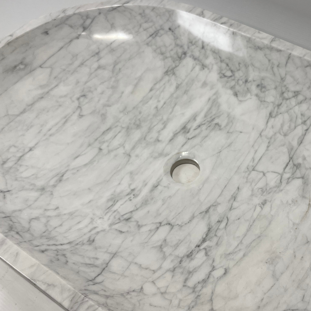 Oval Smoky Grey Marble Sink