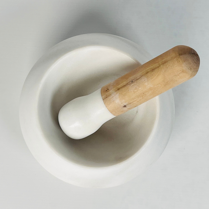 Wood Handle Mortar & Pestle