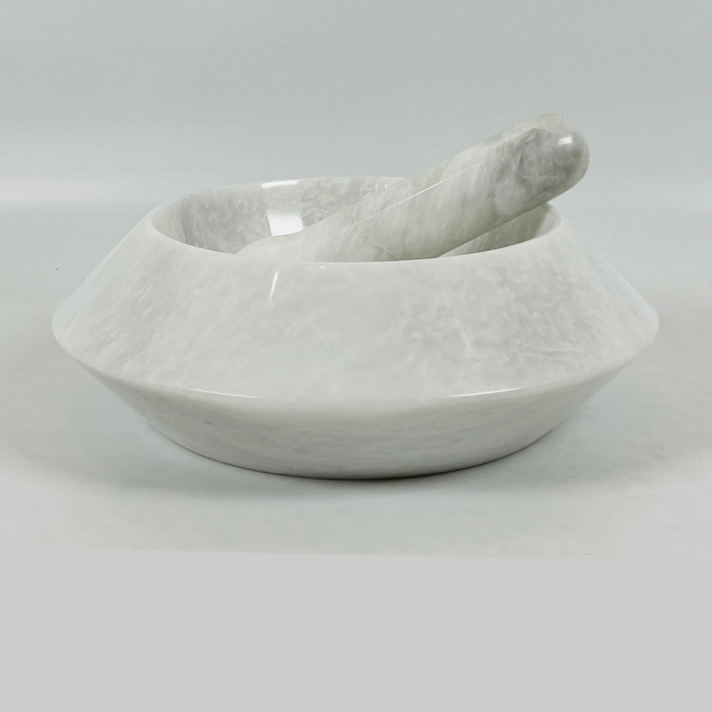 Light Grey Mortar & pestle