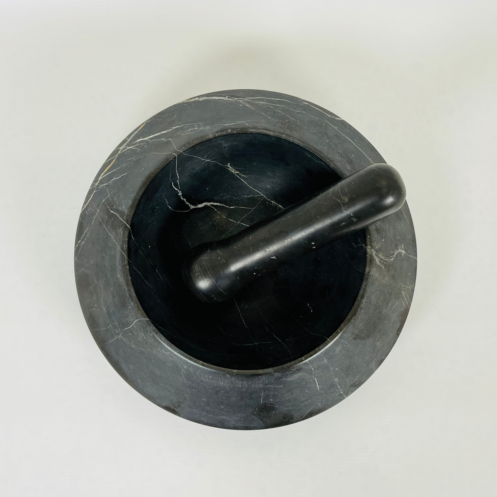 Deep Black Mortar & pestle