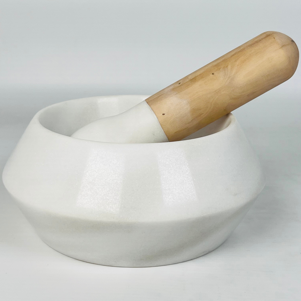 Wood Handle Mortar & pestle