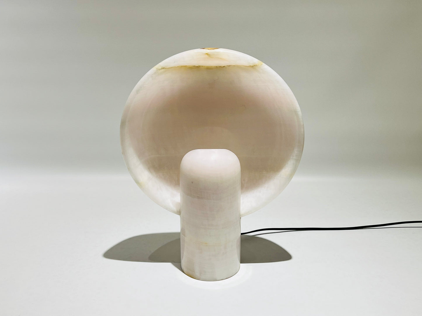 Disc Table Lamp - Pink Onyx