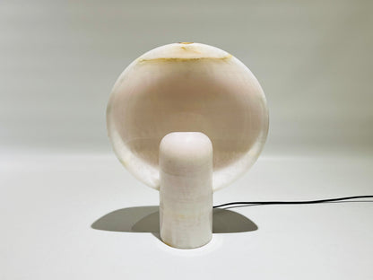 Disc Table Lamp - Pink Onyx