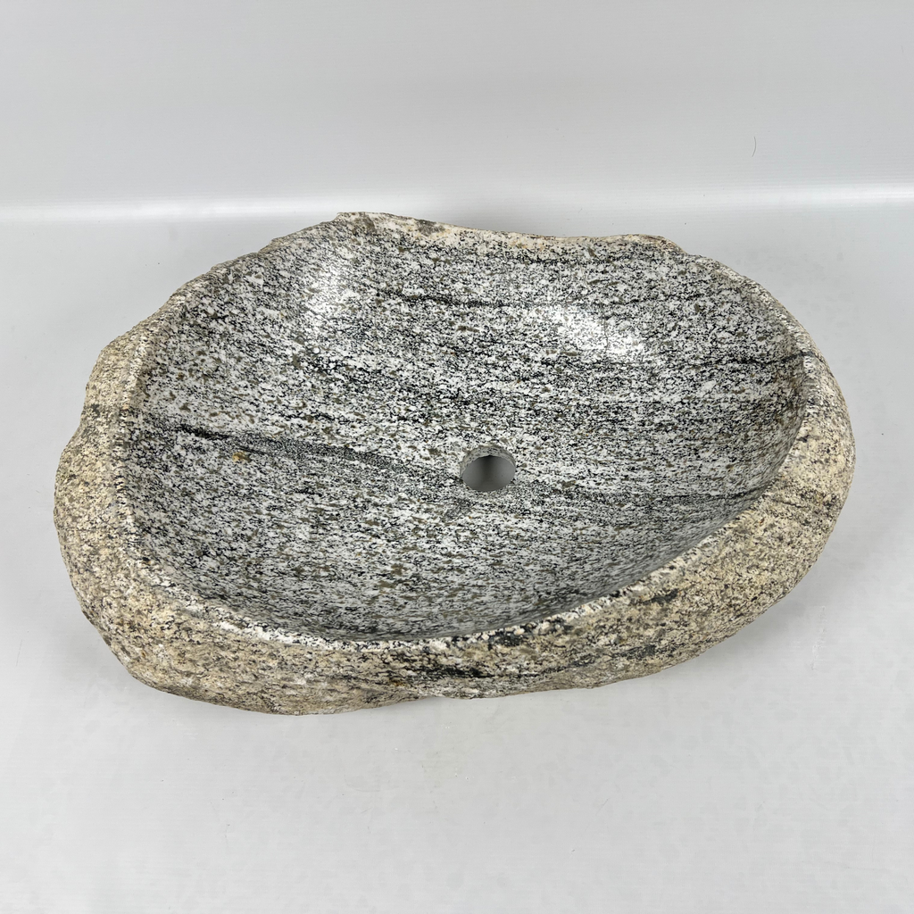 Grey Lines River Stone Sink