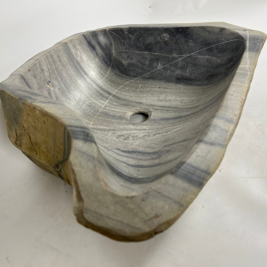 Grey Shaded River Stone Sink