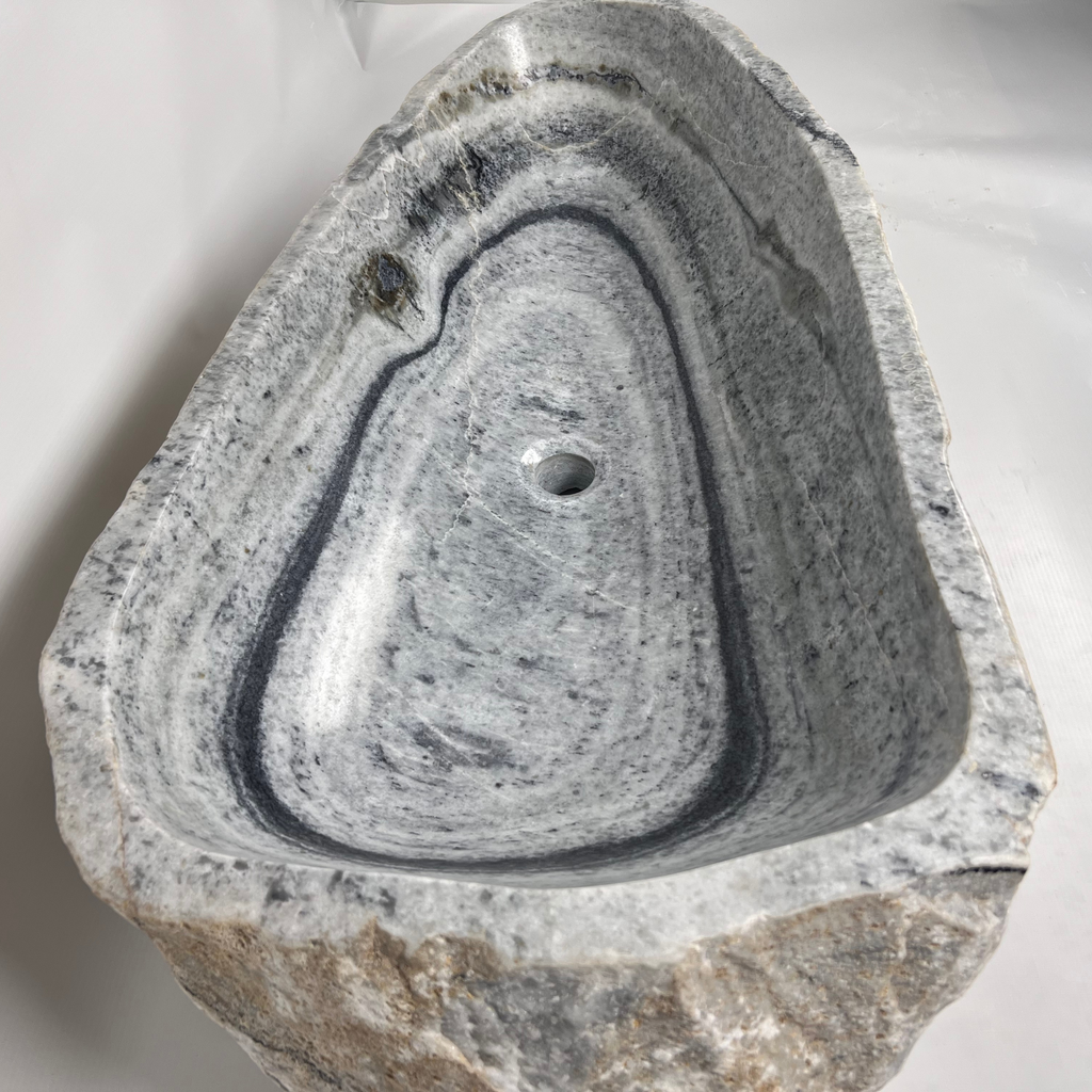 Grey Cut River Stone Sink