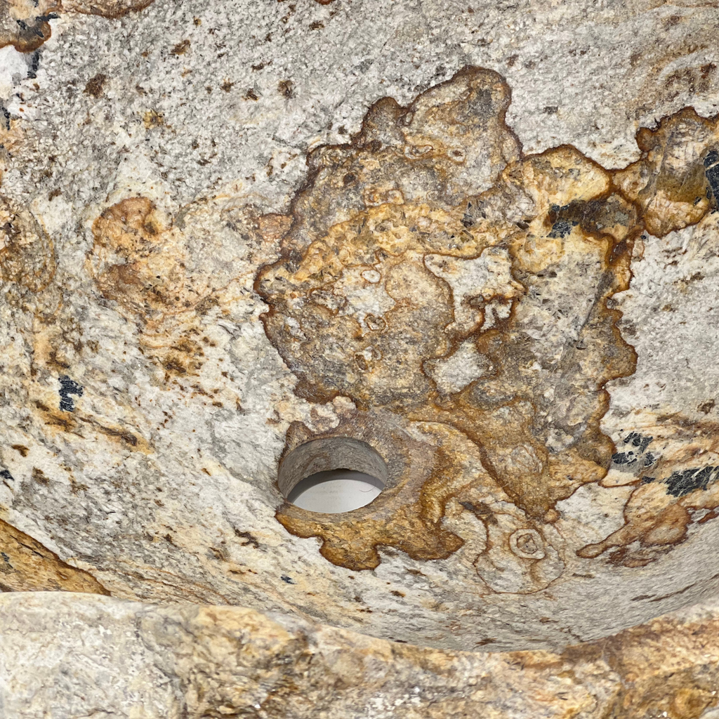 Brown Rusted River Stone Sink