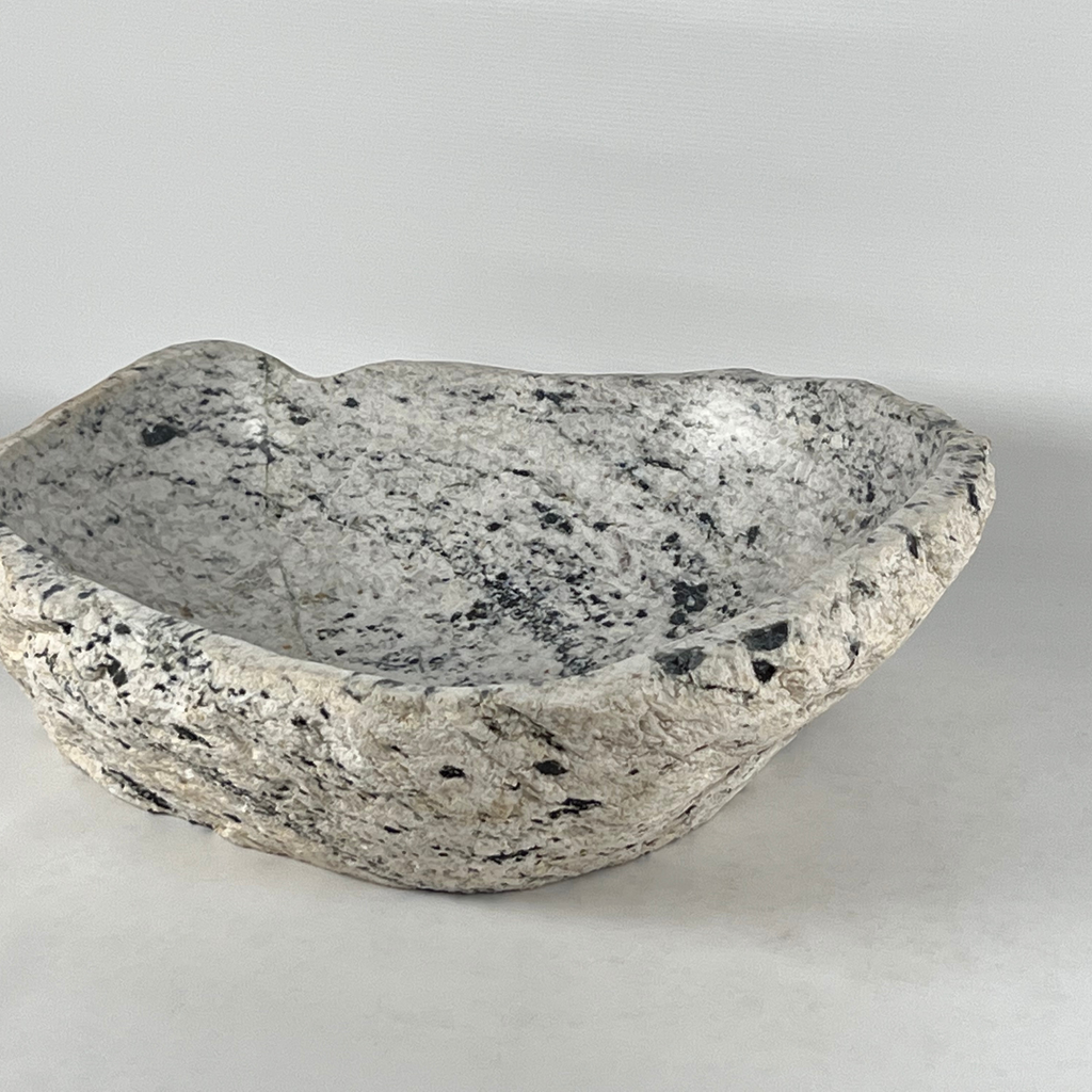 Black Spotted River Stone Sink