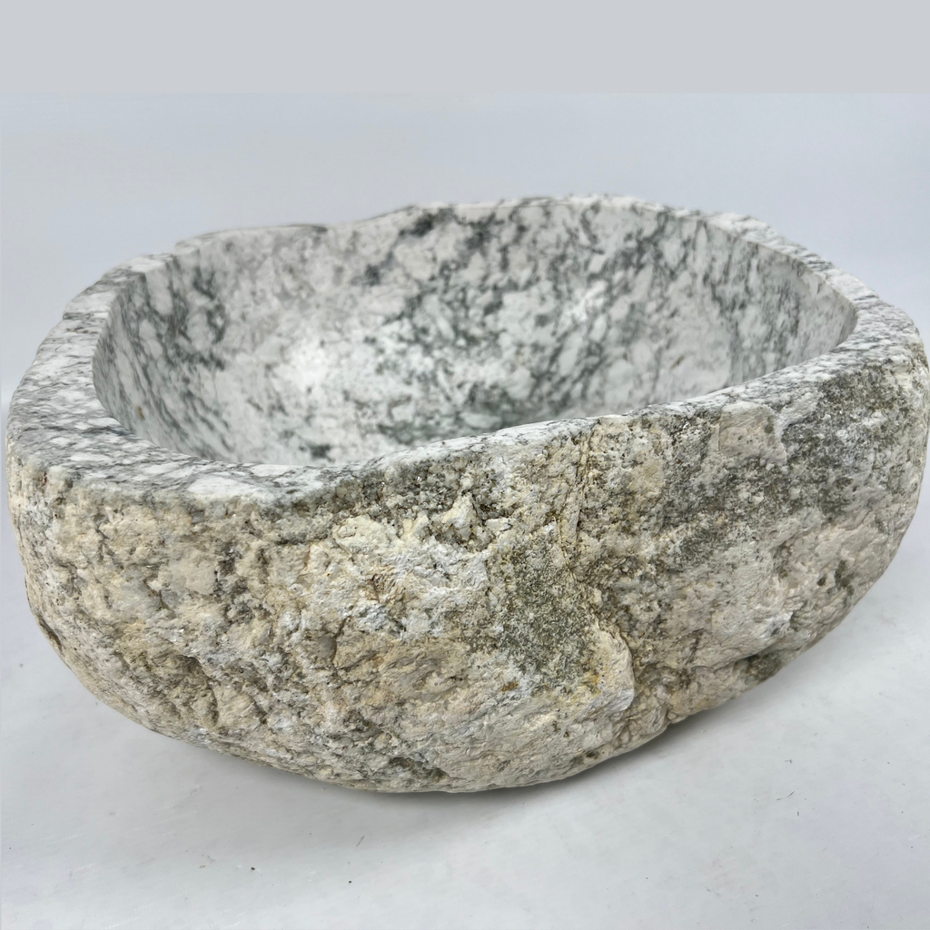 Grey Streaked River Stone Sink