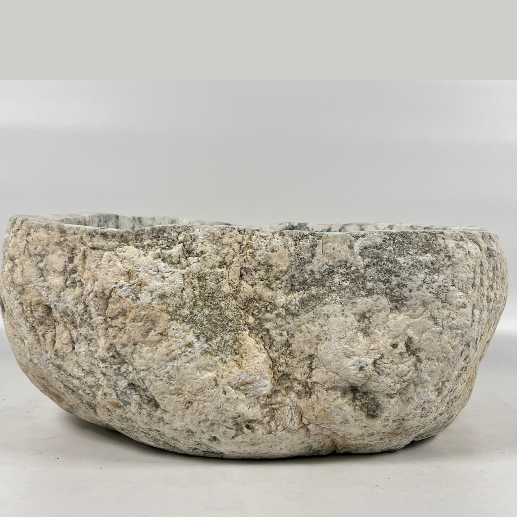 Grey Streaked River Stone Sink